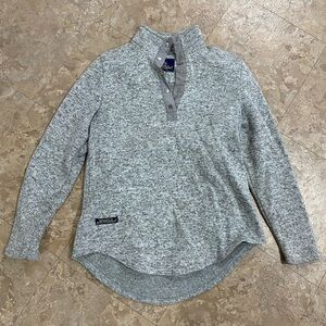 Simply Southern Gray Snap Button Pullover Sweatshirt